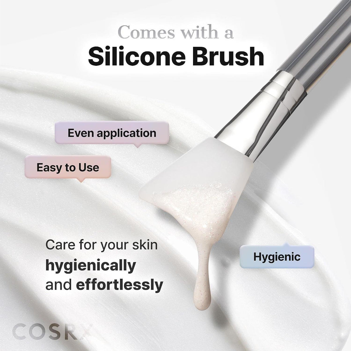 COSRX PDRN Exosome Skinplaning Glaze Mask peeling off as a film