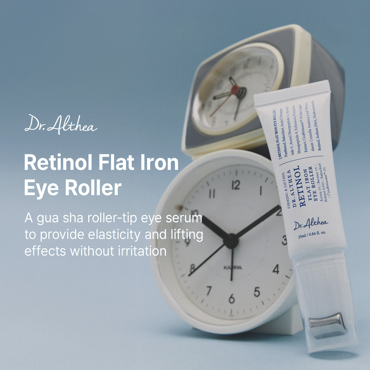 DR.ALTHEA Retinol Flat Iron Eye Roller retinol and bakuchiol key ingredients