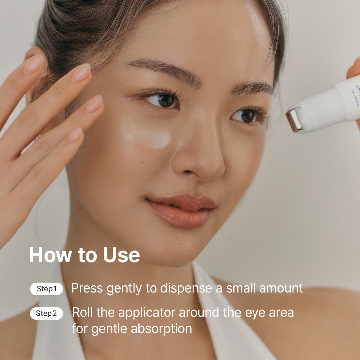 DR.ALTHEA Retinol Flat Iron Eye Roller how to use steps