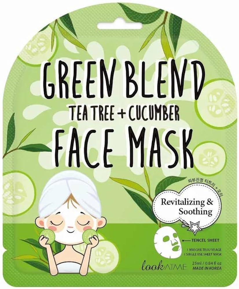 LOOK AT ME Green Blend Tea Tree Cucumber Face Mask packaging