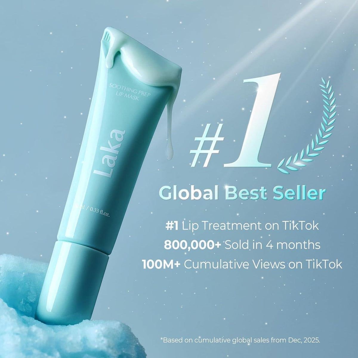 LAKA Soothing Prep Lip Mask 10ml in use