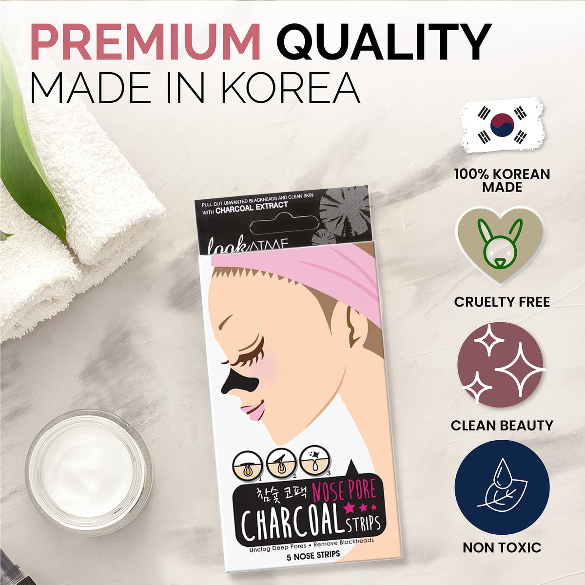 LOOK AT ME Nose Pore Strips Charcoal product detail