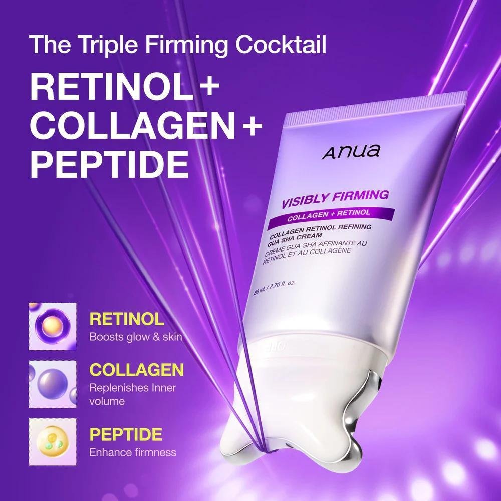 ANUA Collagen Retinol Refining Gua Sha Cream applicator head close-up