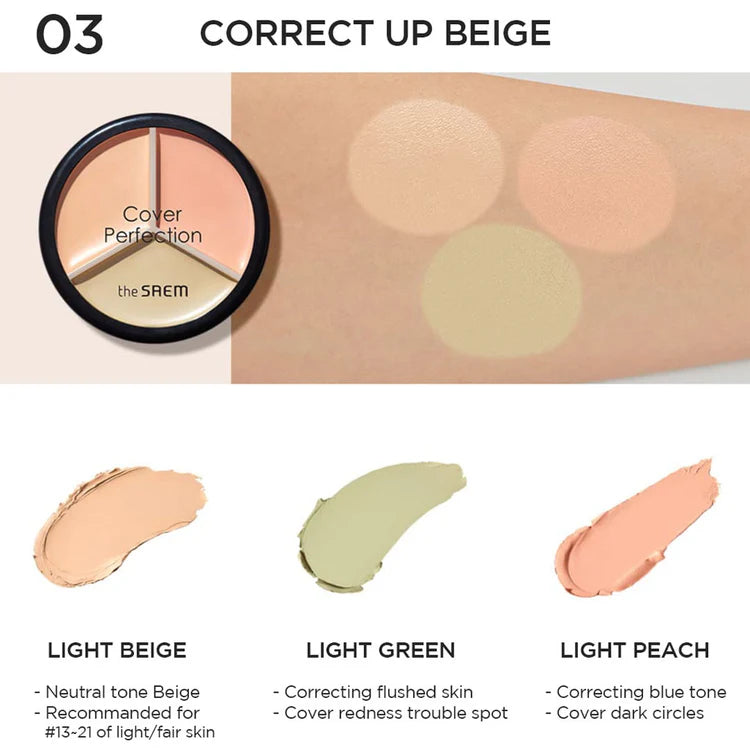 THE SAEM Cover Perfection Triple Pot Concealer