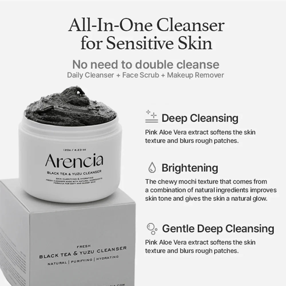 ARENCIA Black Tea & Yuzu Cleanser 120g