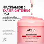 Anua Niacinamide 5 TXA Brightening Pad 210ml / 60pads