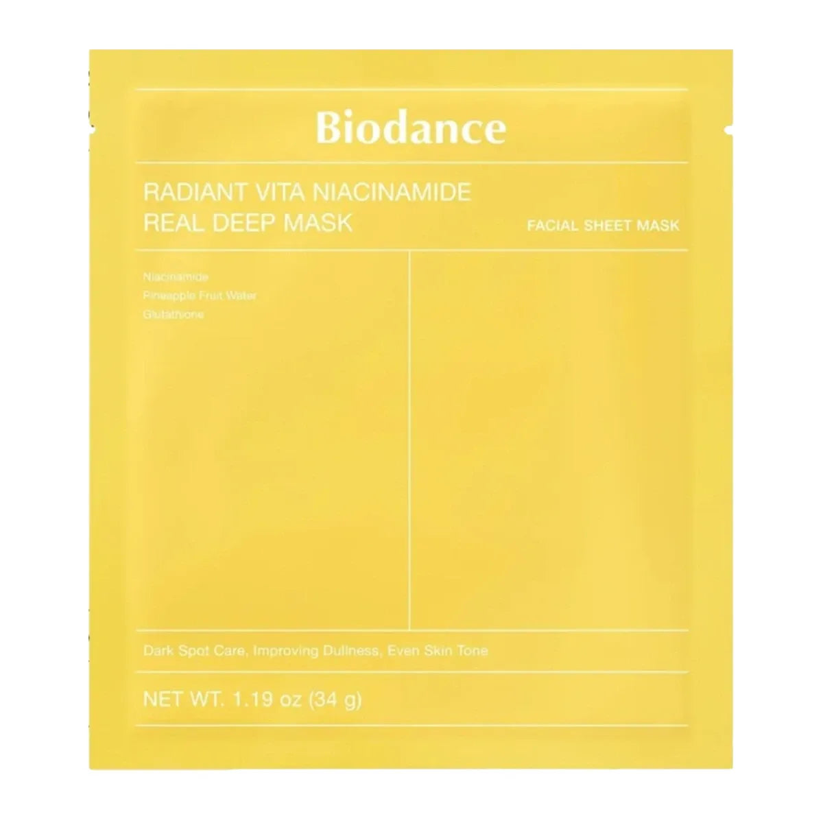 Biodance Radiant Vita Niacinamide Real Deep Mask 1pc
