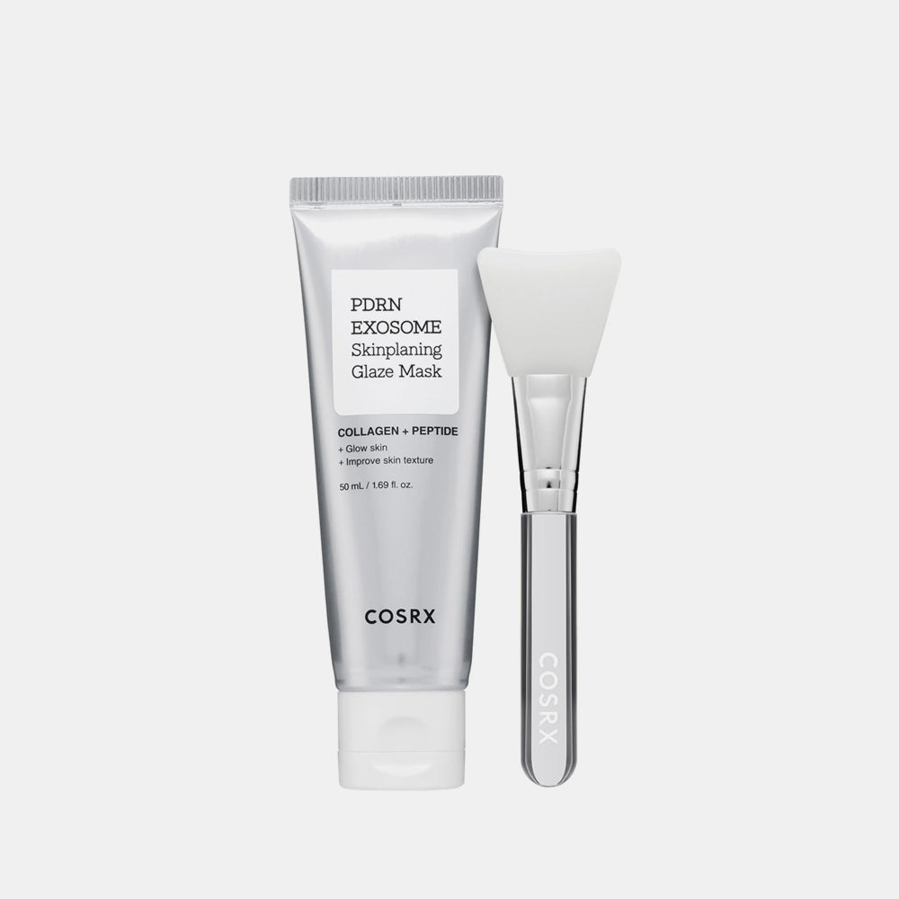 COSRX PDRN Exosome Skinplaning Glaze Mask 50ml tube with brush