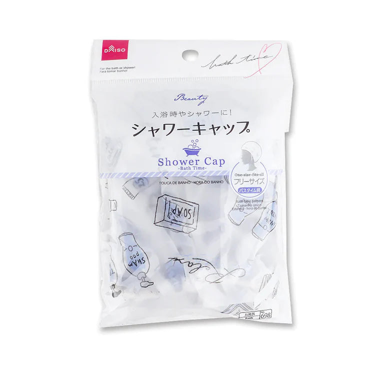 DAISO Shower Cap Bath Time