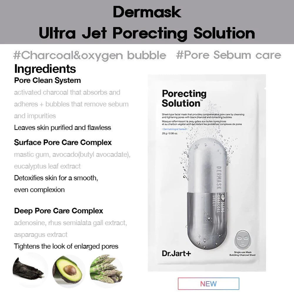 Dr. Jart Porecting Bubbling Charcoal Mask 5pc