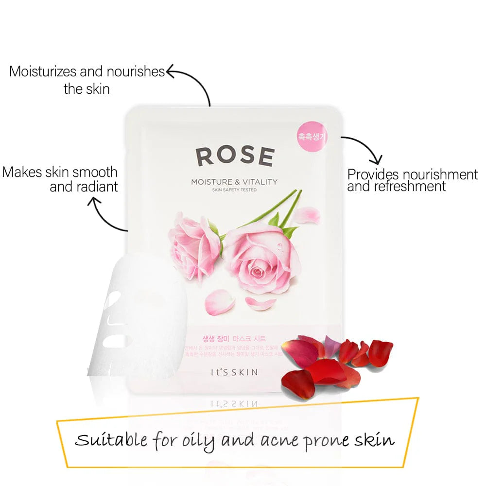 ITS SKIN The Fresh Mask Sheet Rose 1PC