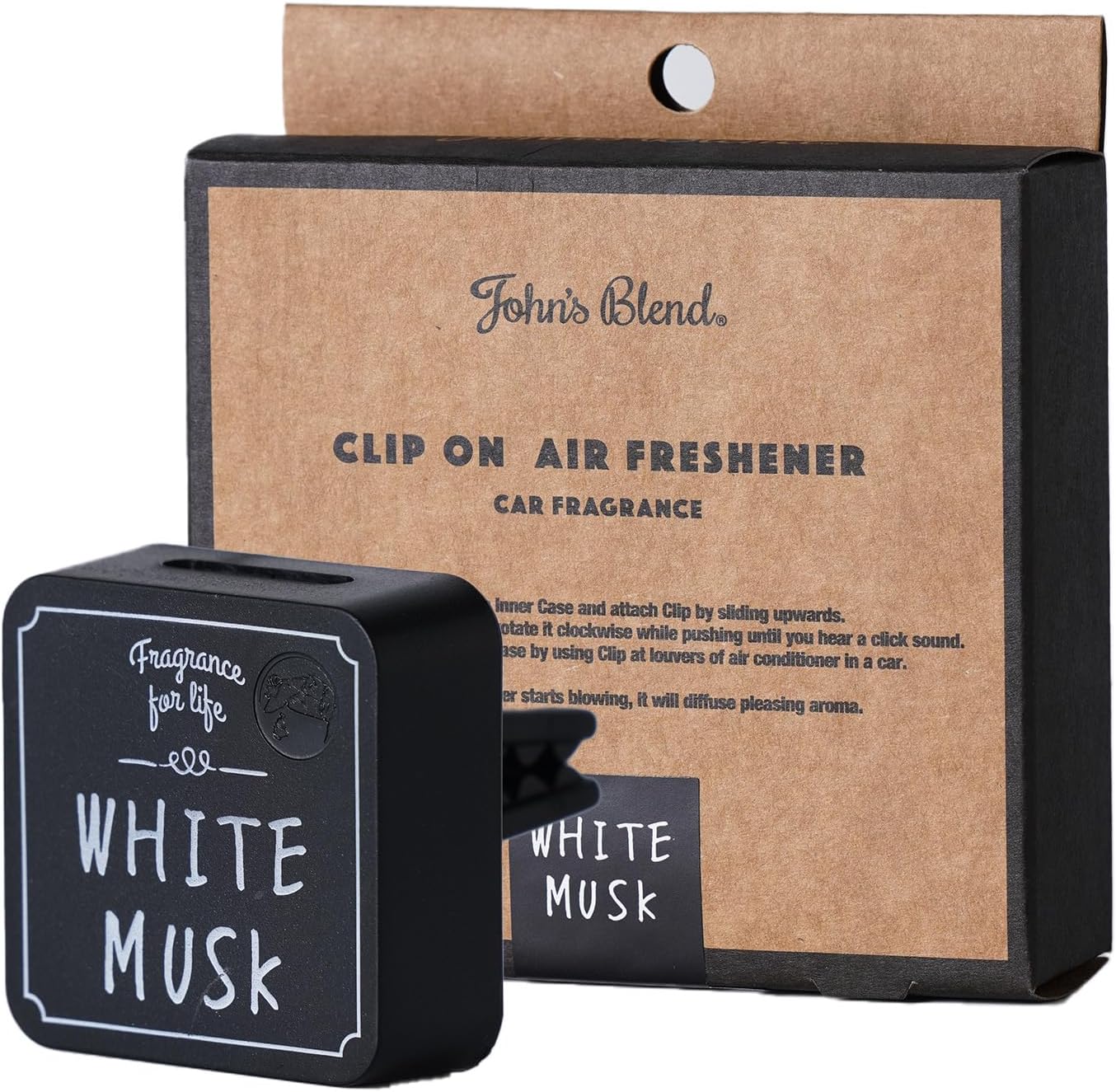 JOHNS BLEND Car Air Freshener White Musk