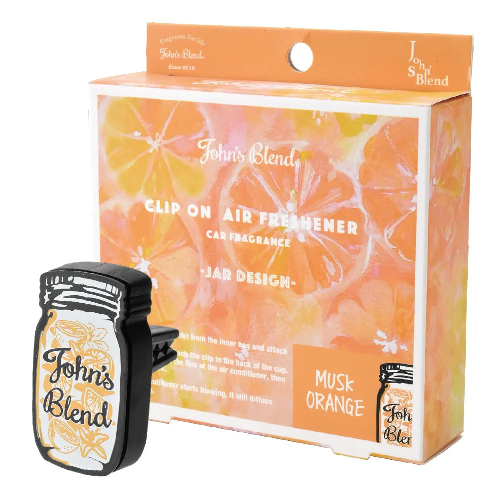 JOHNS BLEND Clip On Air Frenshener Musk Orange