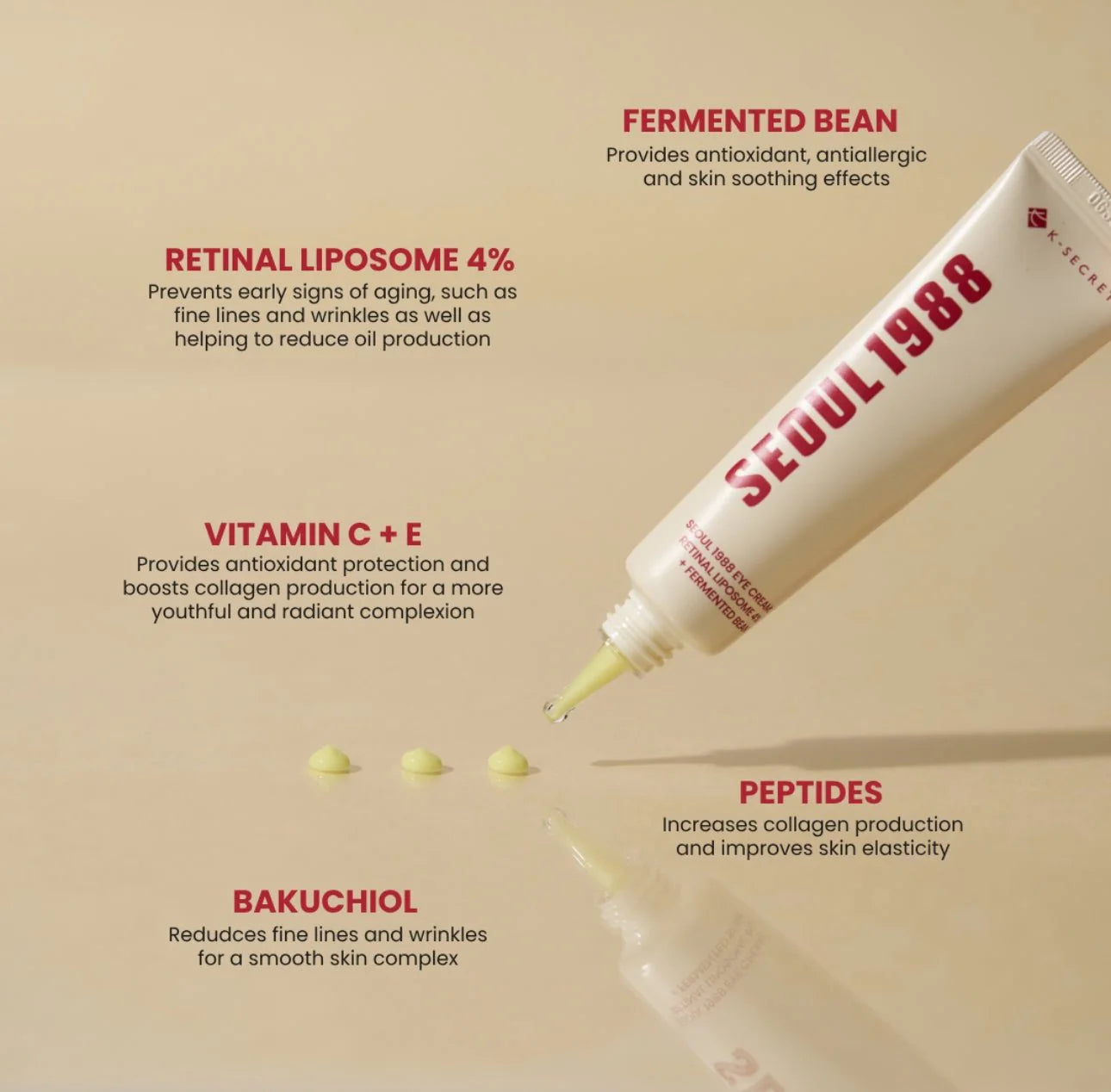 KSECRET Seoul 1988 Eye Cream Retinal Liposome 4% + Fermented Bean 30ml