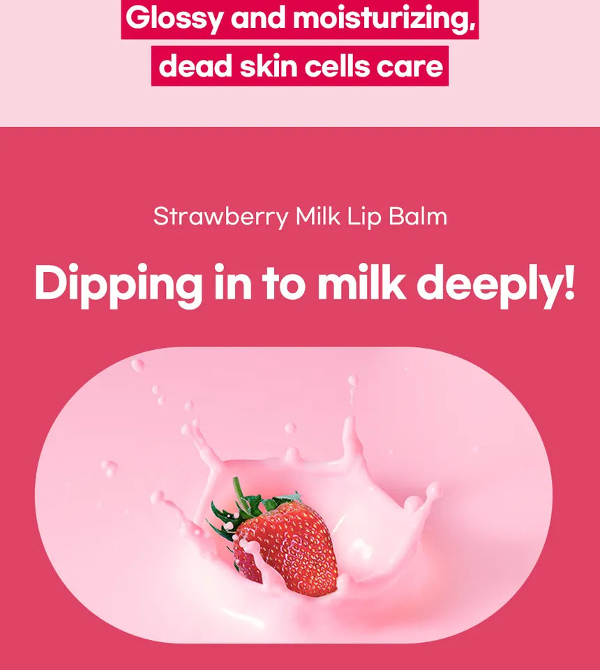 KWAILNARA Strawberry Milk Lip Balm