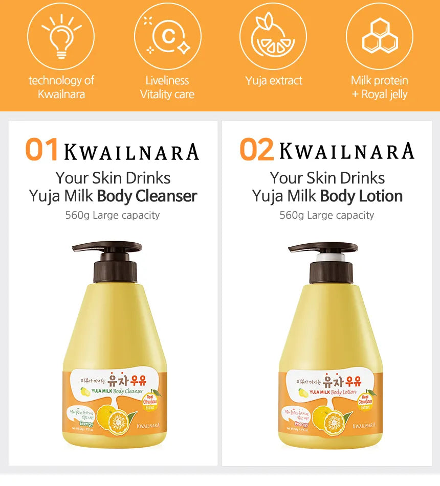 KWAILNARA Yuja Milk Body Lotion 560g