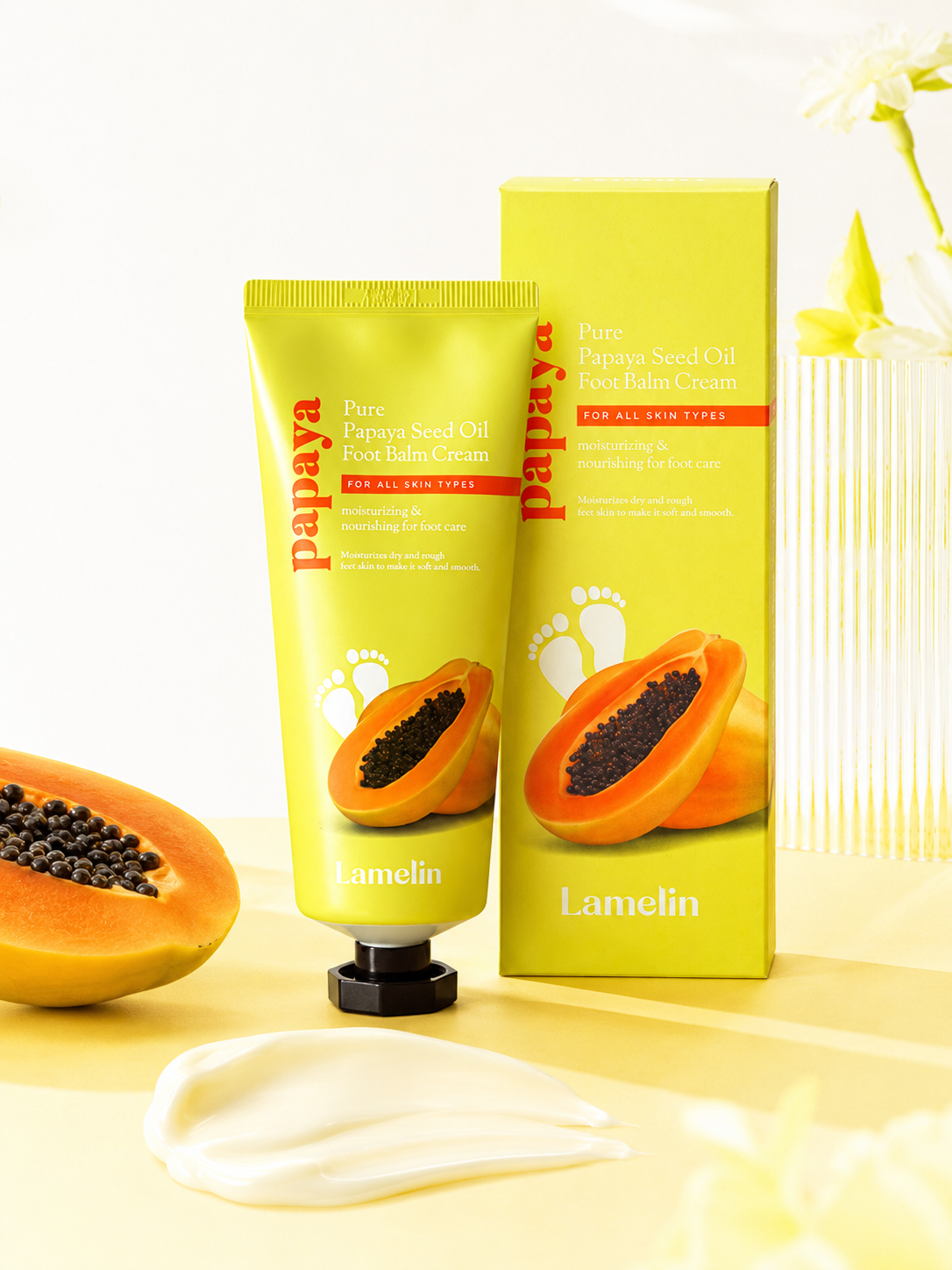 LAMELIN Pure Papaya Sea Oil Foot Balm Cream 100ml product detail