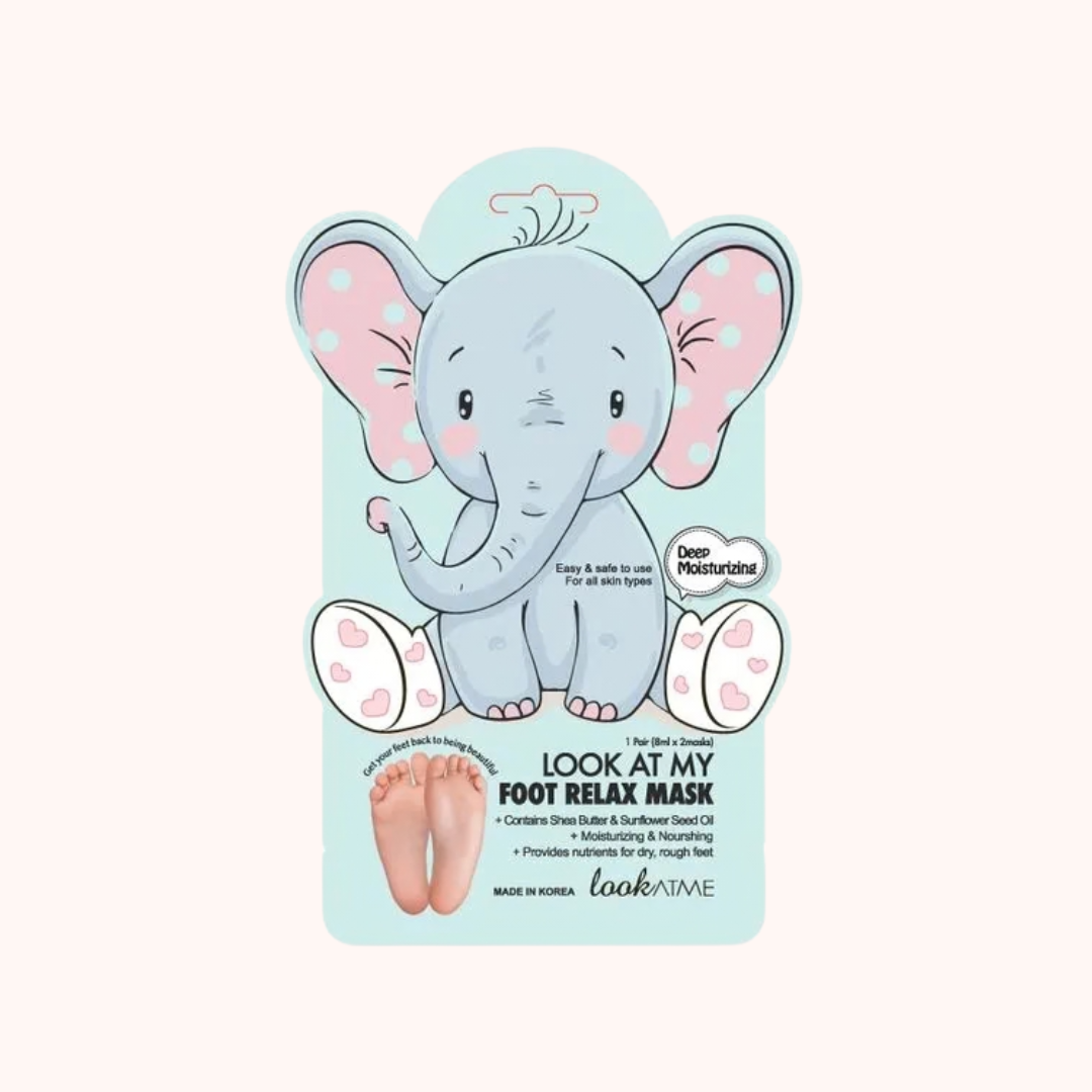 LOOK AT ME Foot Relax Mask Elephant packaging