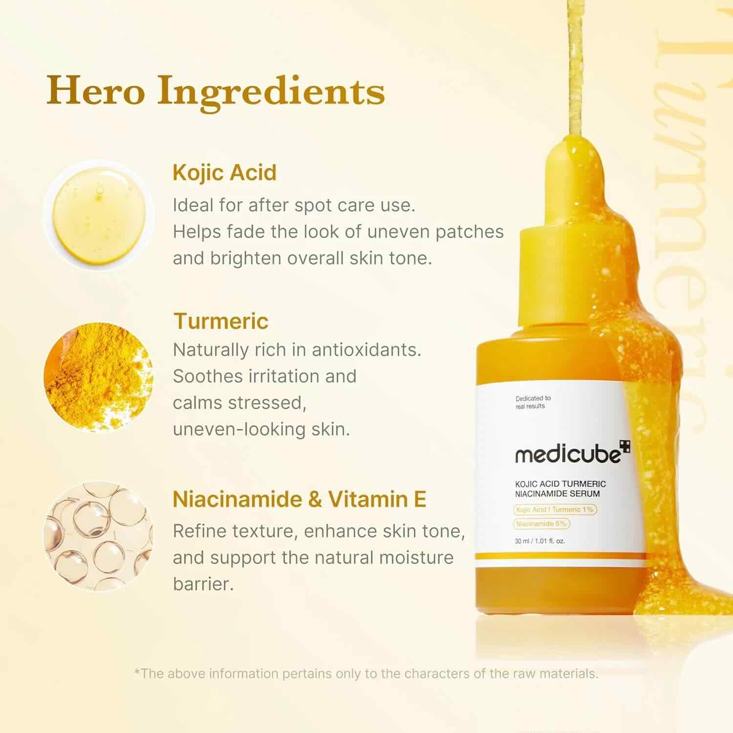 MEDICUBE Kojic Acid Turmeric Niacinamide Serum 30ml