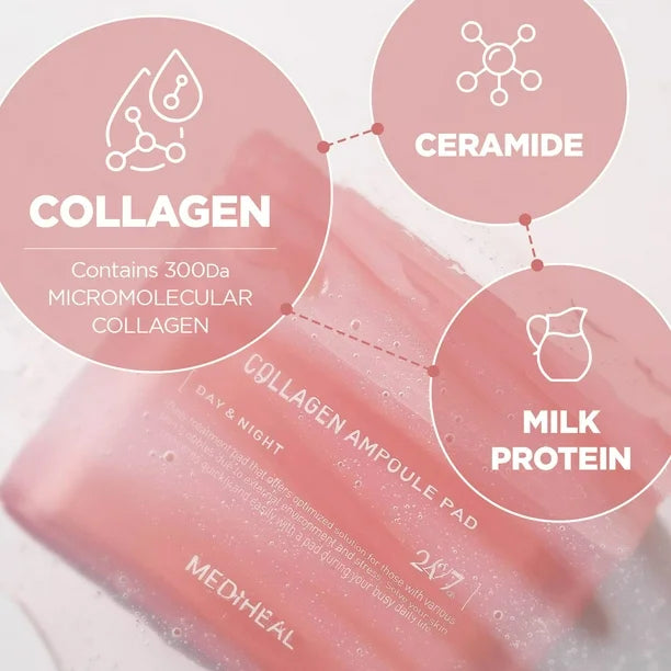 MEDIHEAL Collagen Ampoule Pad 100 Pads