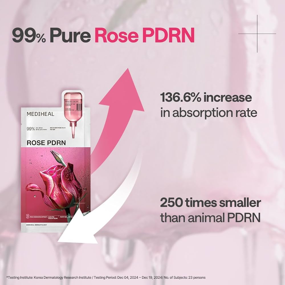 MEDIHEAL Rose PDRN Essential Mask 10pcs