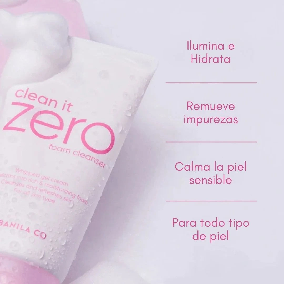 BANILA CO Clean It Zero Foam Cleanser foam texture