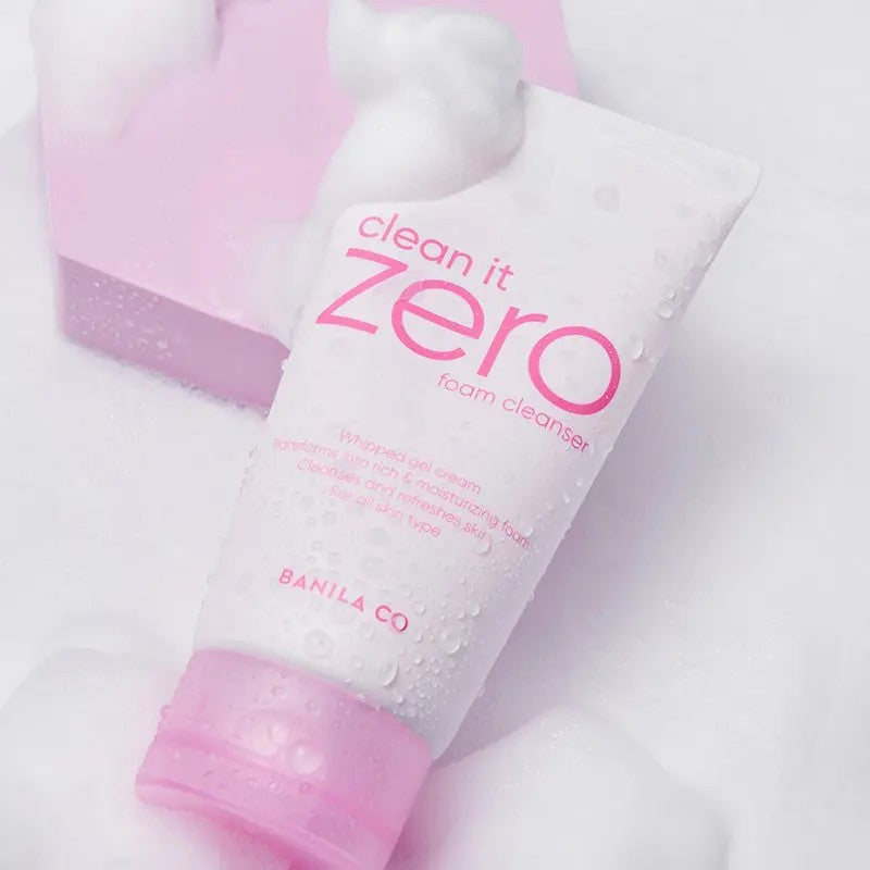 BANILA CO Clean It Zero Foam Cleanser Mini travel size in hand