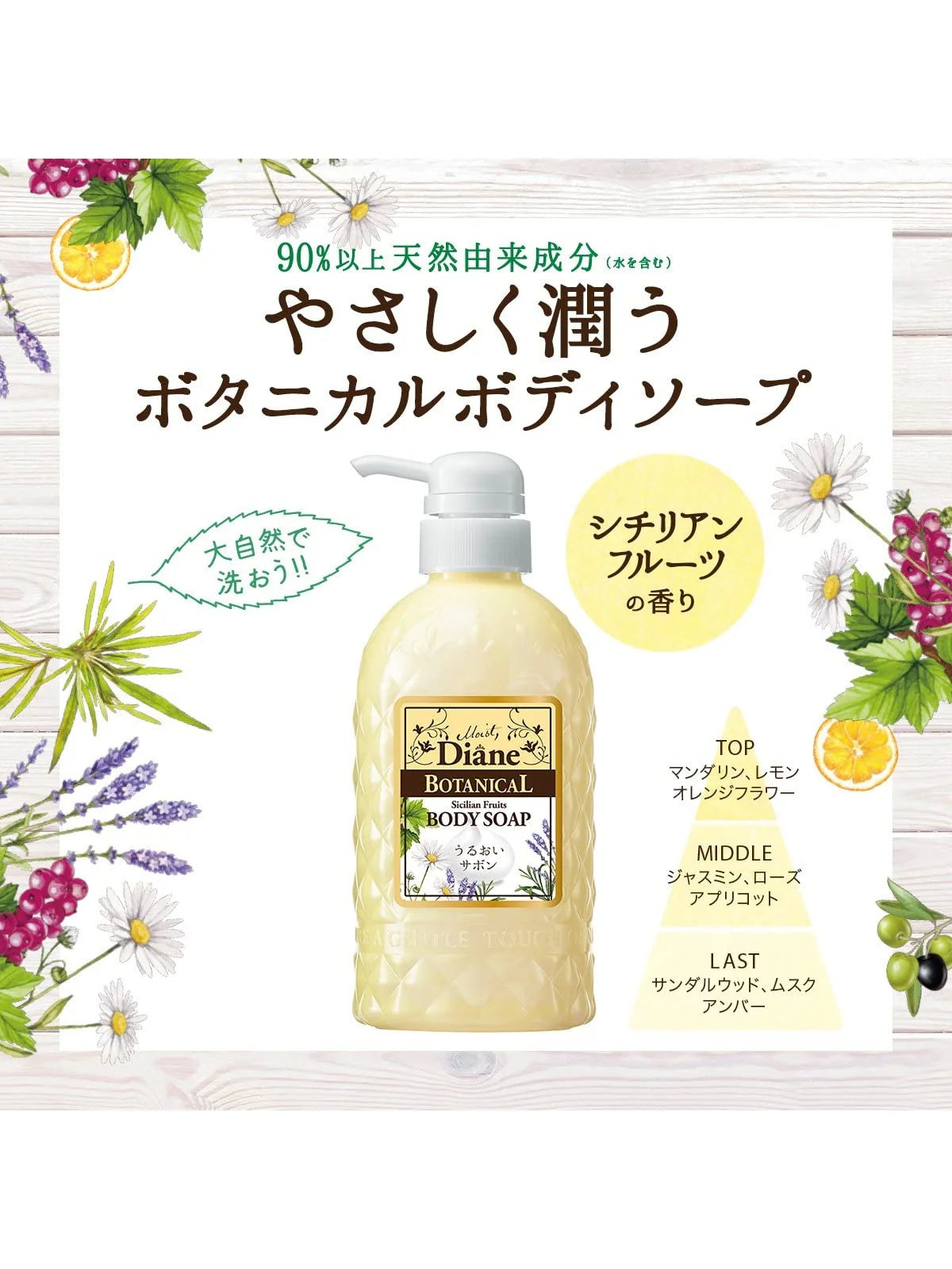 MOIST DIANE Botanical Body Soap Sicilian Fruits 500ml
