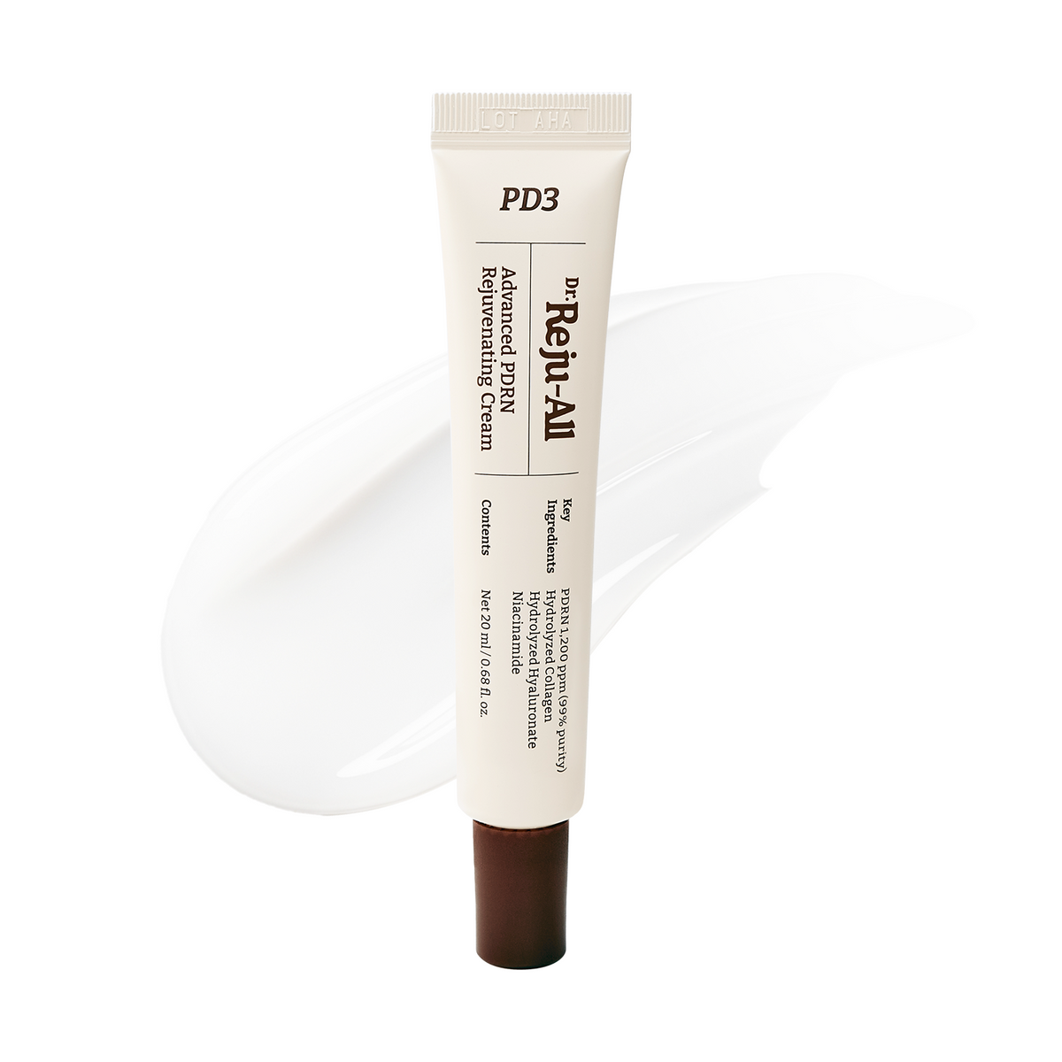 Dr.Reju-All Advanced PDRN Rejuvenating Cream 20g jar on white background