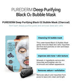 PUREDERM Deep Purifying Black O2 Bubble Mask Charcoal
