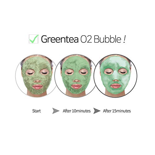 PUREDERM Deep Purifying Green O2 Bubble Mask Green Tea