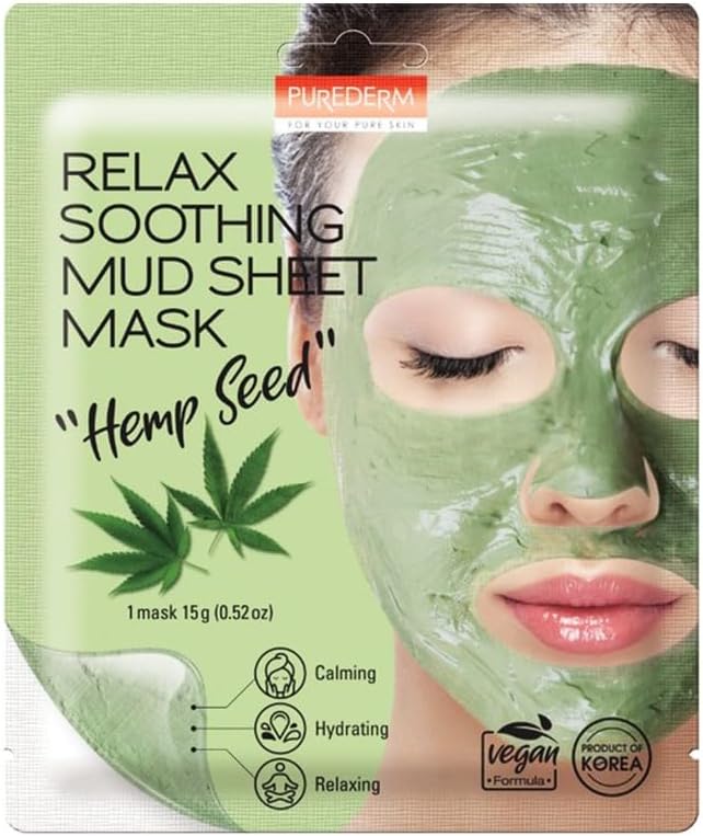 PUREDERM Relax Soothing Mud Sheet Mask 1pc