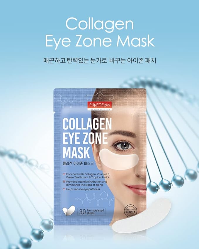 PUREDERM Vegan Under Eye Mask Collagen 30 Sheets