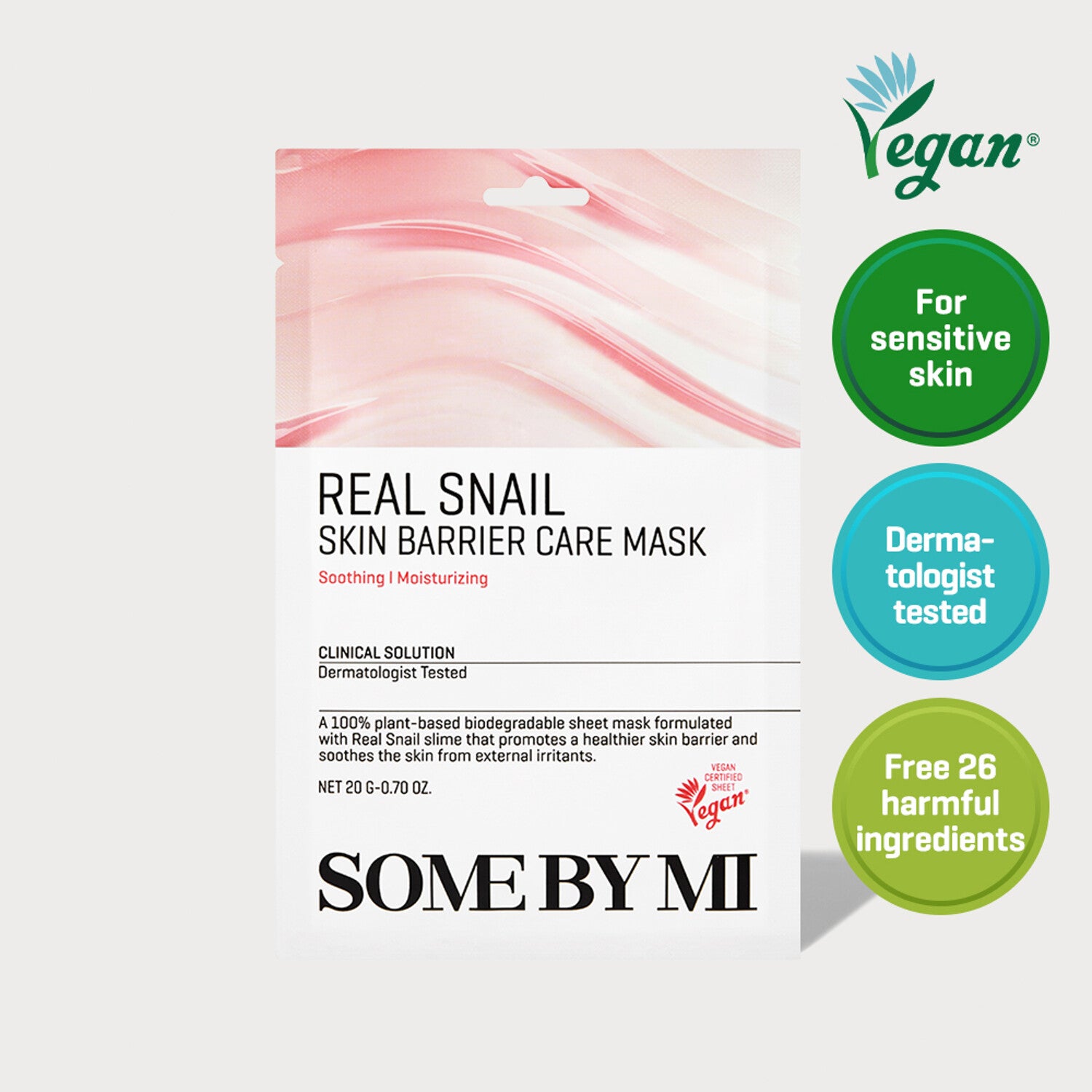 SOME BY MI Real Snail Skin Barrier Care Mask 1pc