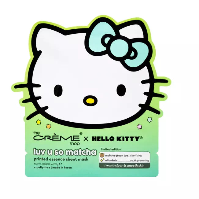 THE CREME SHOP Essence Mask Hello Kitty Matcha