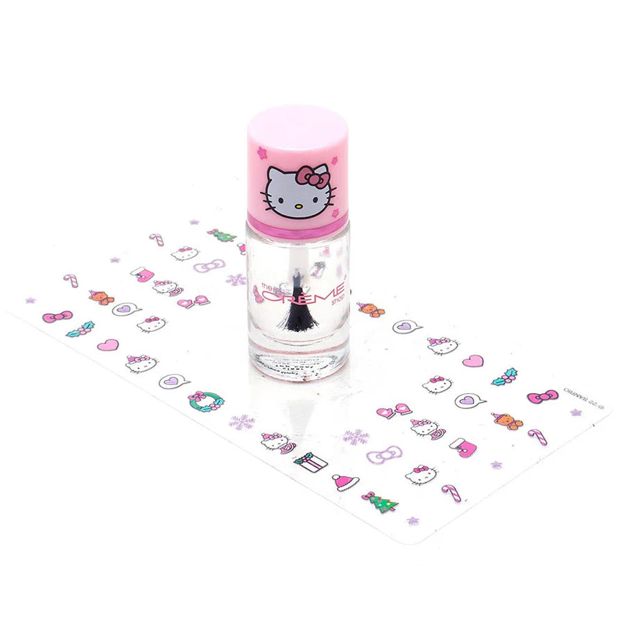THE CREME SHOP Hello Kitty 50 Nail Decals With Clear Polish Pink