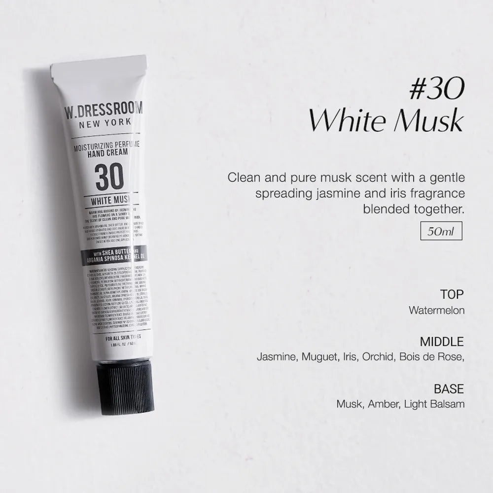 W DRESSROOM Moisturizing Perfume Hand Cream 30 White Musk