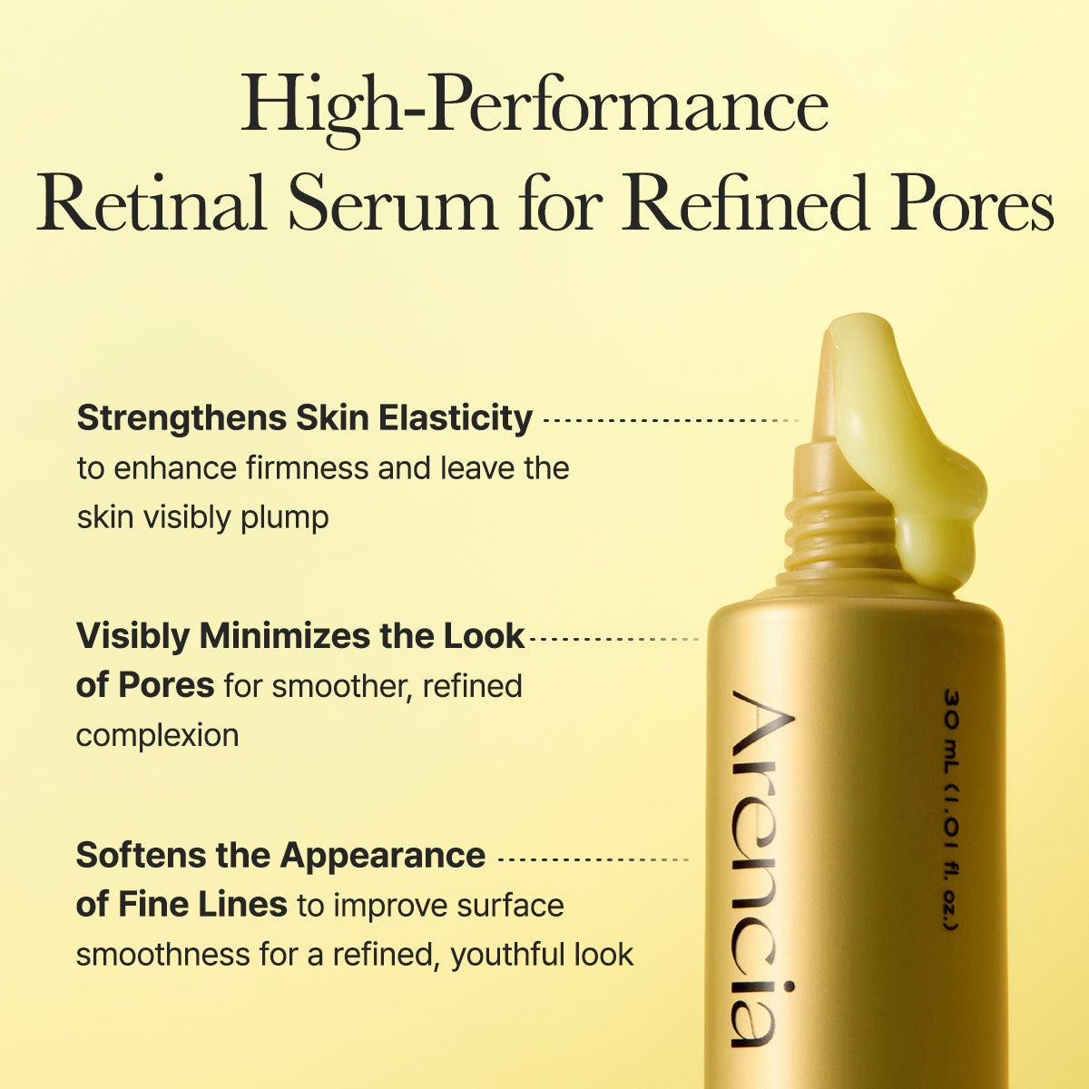 ARENCIA Retinal Booster Shot cream-serum texture swatch