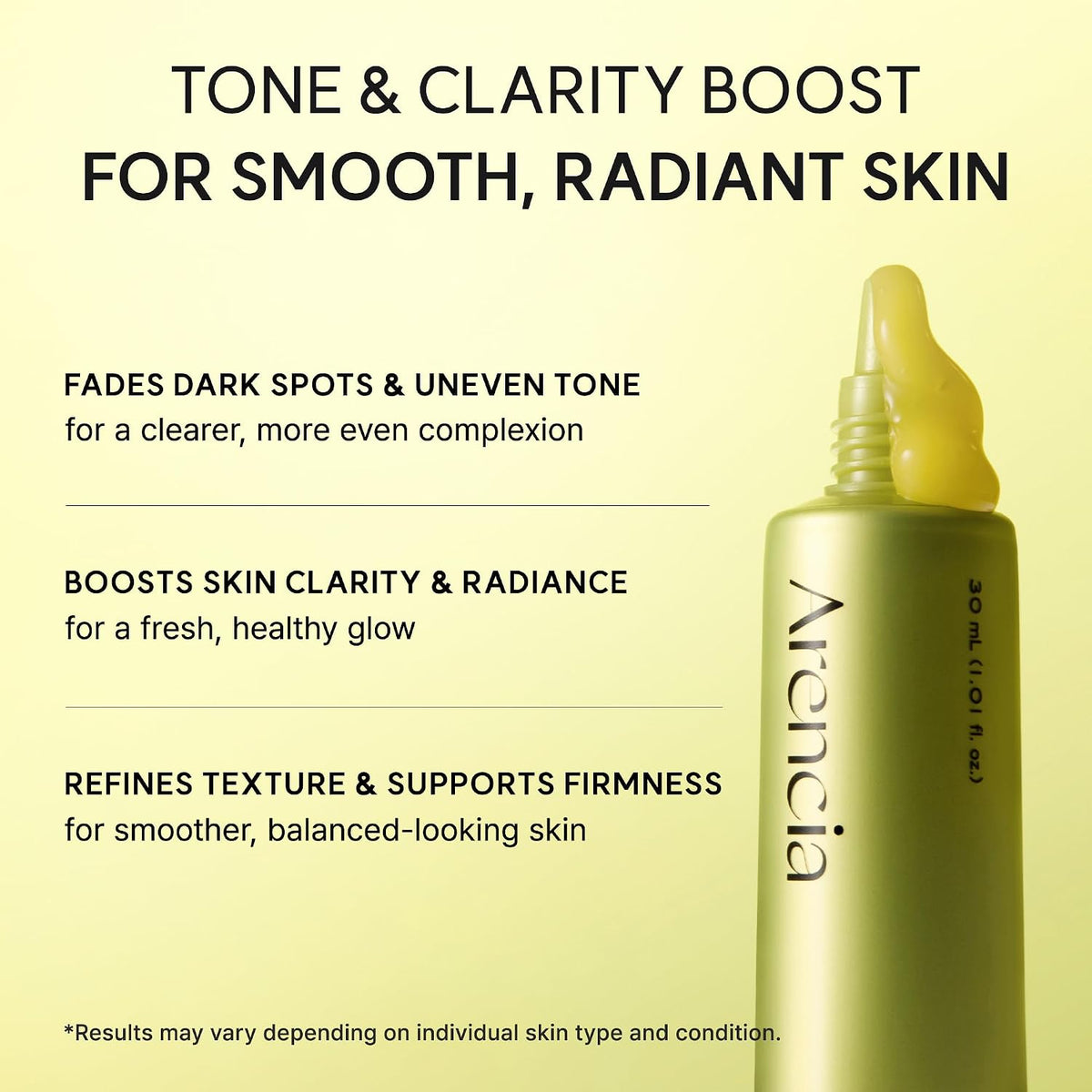 ARENCIA Vitamin C Booster Shot applied to the face