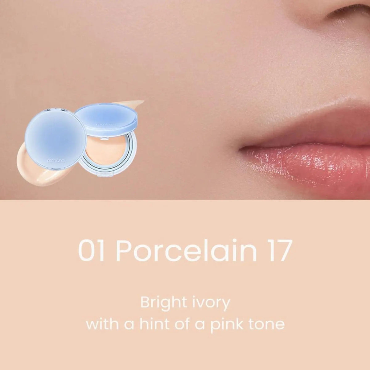 ROMAND Bare Water Cushion shade 01 Porcelain 17