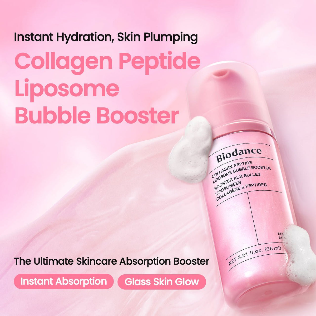 Biodance Collagen Peptide Liposome Bubble Booster bubble texture swatch