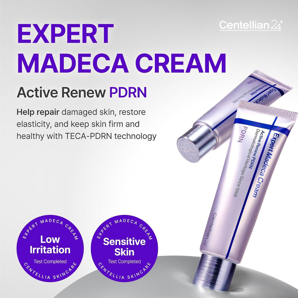 CENTELLIAN24 Expert Madeca Cream Active Renew PDRN applied to the face