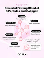 COSRX The Peptide Collagen Lifting Glow Hydrogel Mask applied to the face