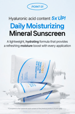 ISNTREE Hyaluronic Acid Natural Sun Cream applied without white cast