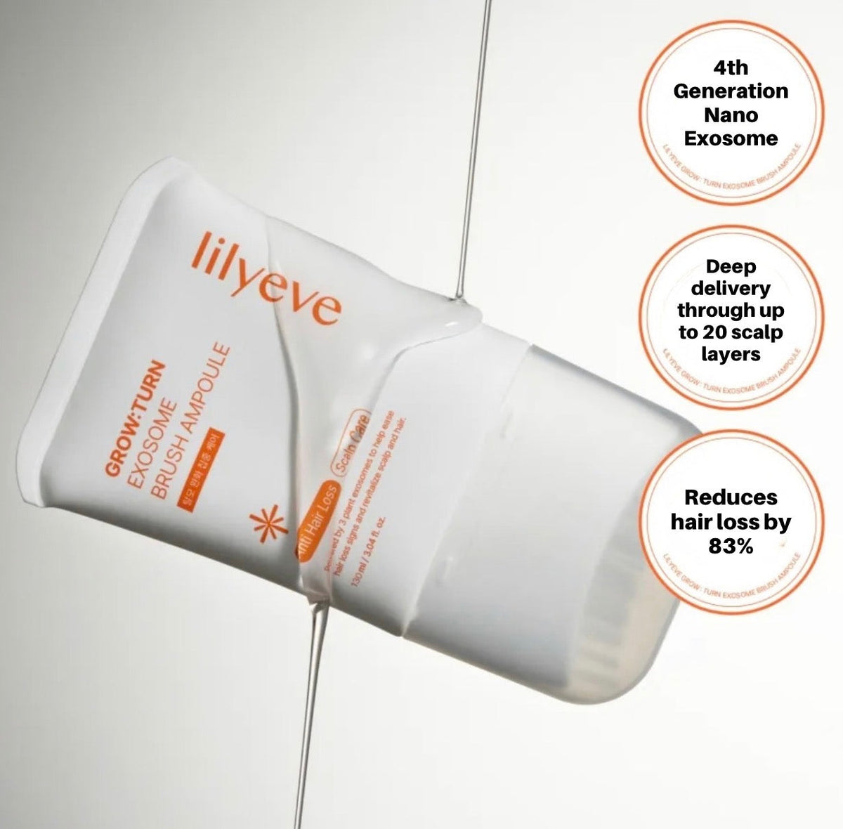 LILYEVE Grow Turn Exosome Brush Ampoule 100ml bottle with brush head