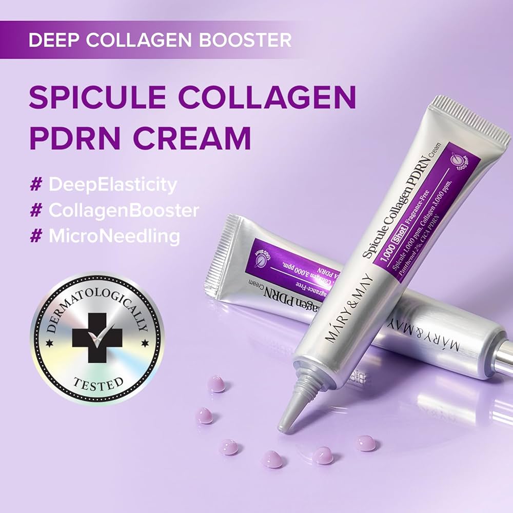 MARY & MAY Spicule Collagen PDRN Cream Cica PDRN firming complex