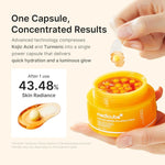 MEDICUBE Kojic Acid Turmeric Vita C Capsule Cream mixing on the back of the hand