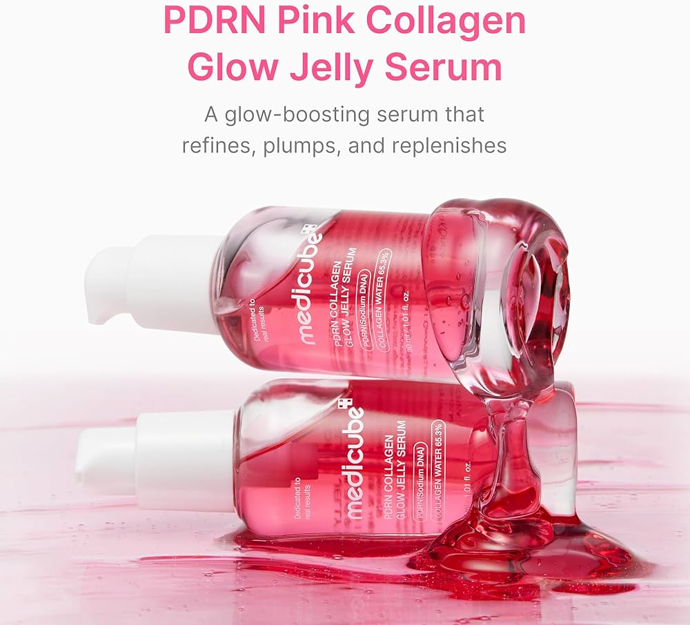 MEDICUBE PDRN Collagen Glow Jelly Serum dropper application