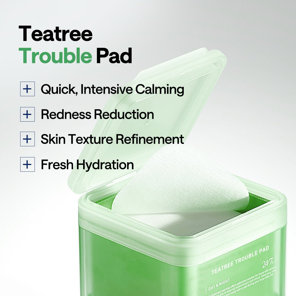 MEDIHEAL Teatree Trouble Pad pads inside the pouch