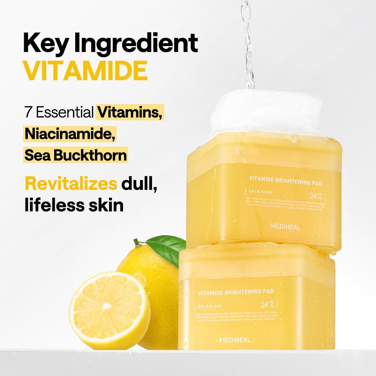 MEDIHEAL Vitamide Brightening Pad niacinamide key ingredient